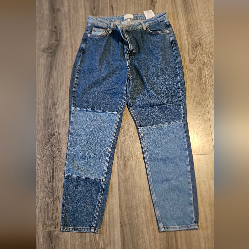 ONLY Light Blue Denim Jeans with Orange Topstitch